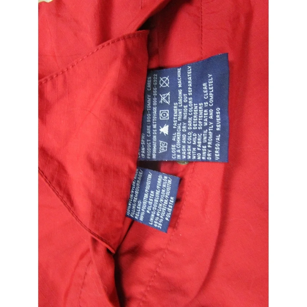 Vintage Tommy Hilfiger Down Puffer Jacket Reversible, Red & Blue, Size (XL)